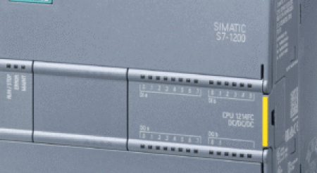 Siemens SIMATIC S7-1200 PLC installed in an industrial automation control cabinet for smart factory applications
